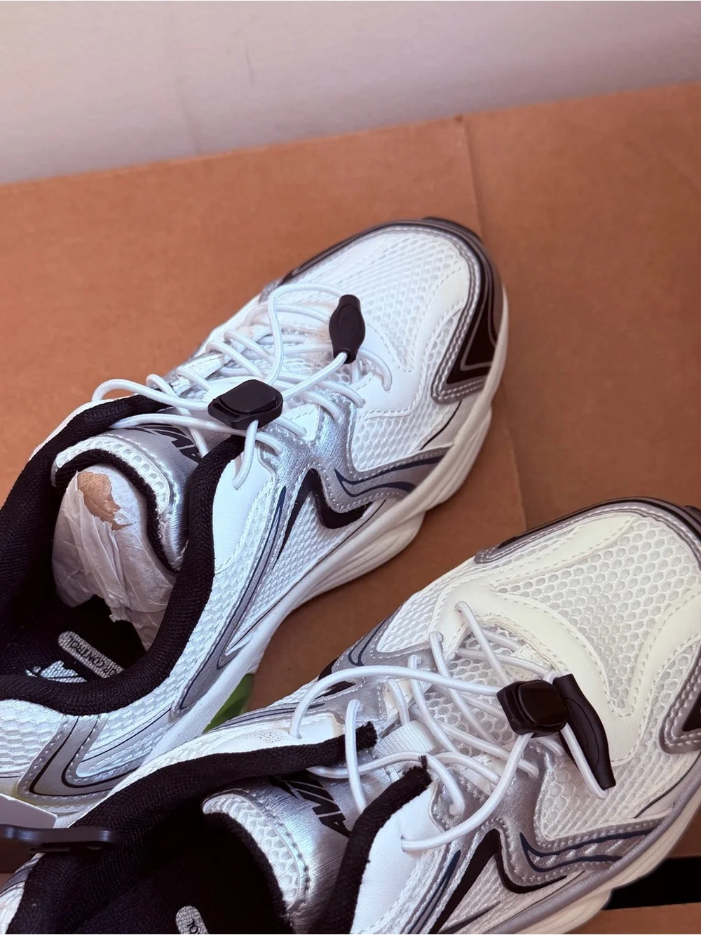 Avia White and Black Men's Athletic Sneakers